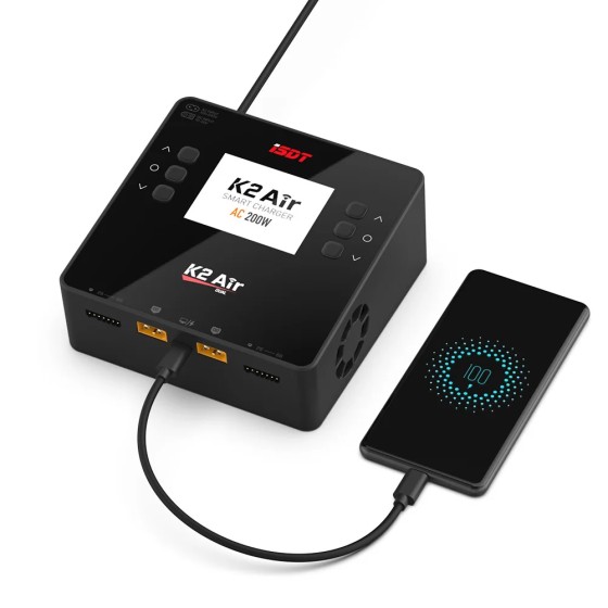 Wholesale ISDT K2 Air AC 200W 500Wx2 20A Dual Channel Balance Charger Discharger